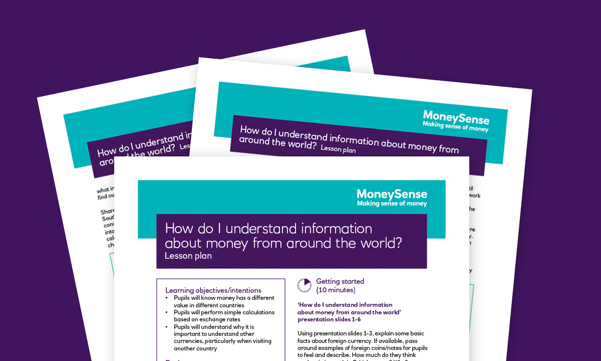 Lesson plan for How do I understand information about money from around the world?