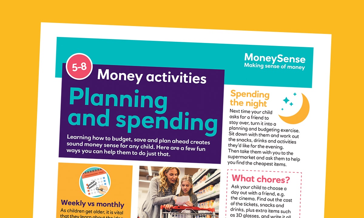 Money activities: Planning and spending