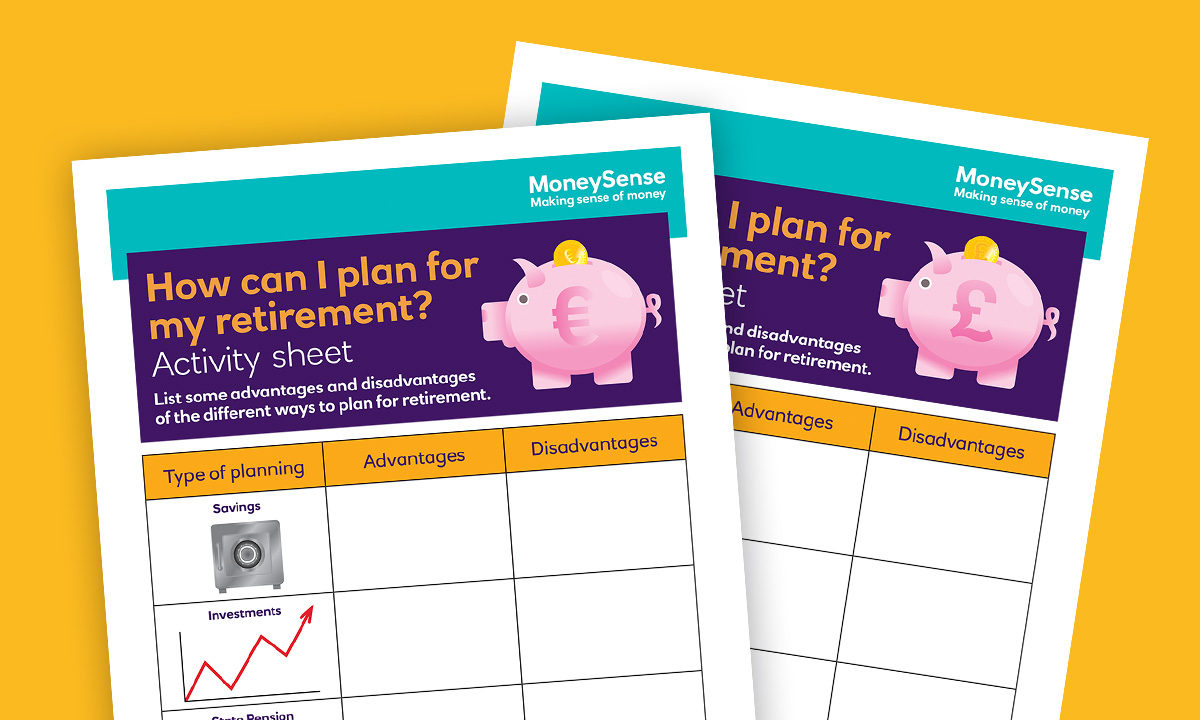 Activity sheet for How can I plan for my retirement?