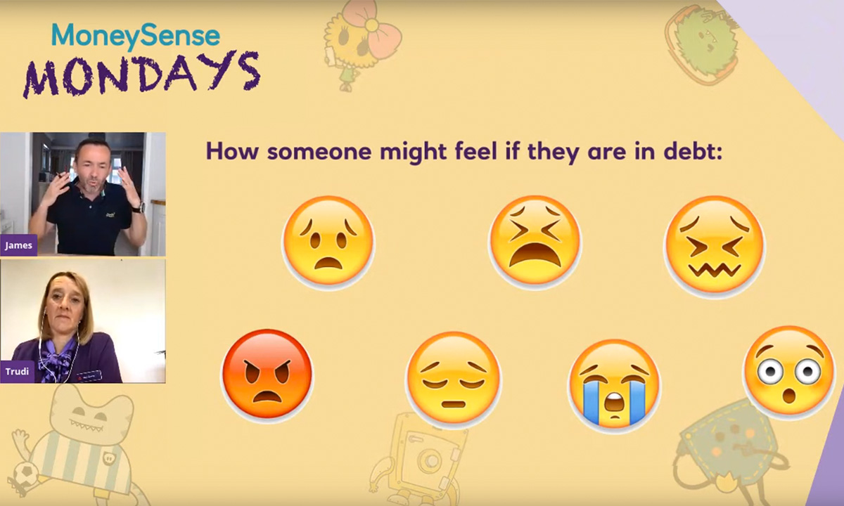 MoneySense Mondays for NatWest - illustration of different emojis associated with being in debt